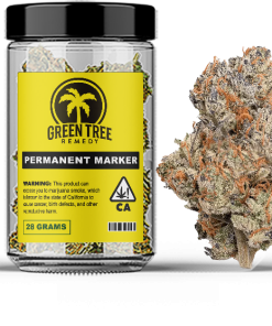 Permanent marker strain flower in a jar