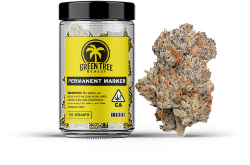 Permanent marker strain flower in a jar
