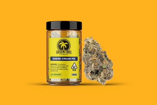 Sherb cream pie strain flower in a jar
